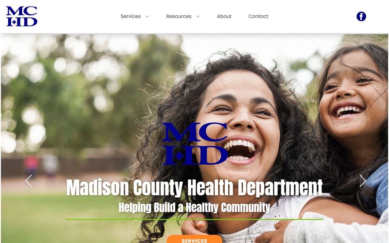 Madison County Health Department page for Anderson death records