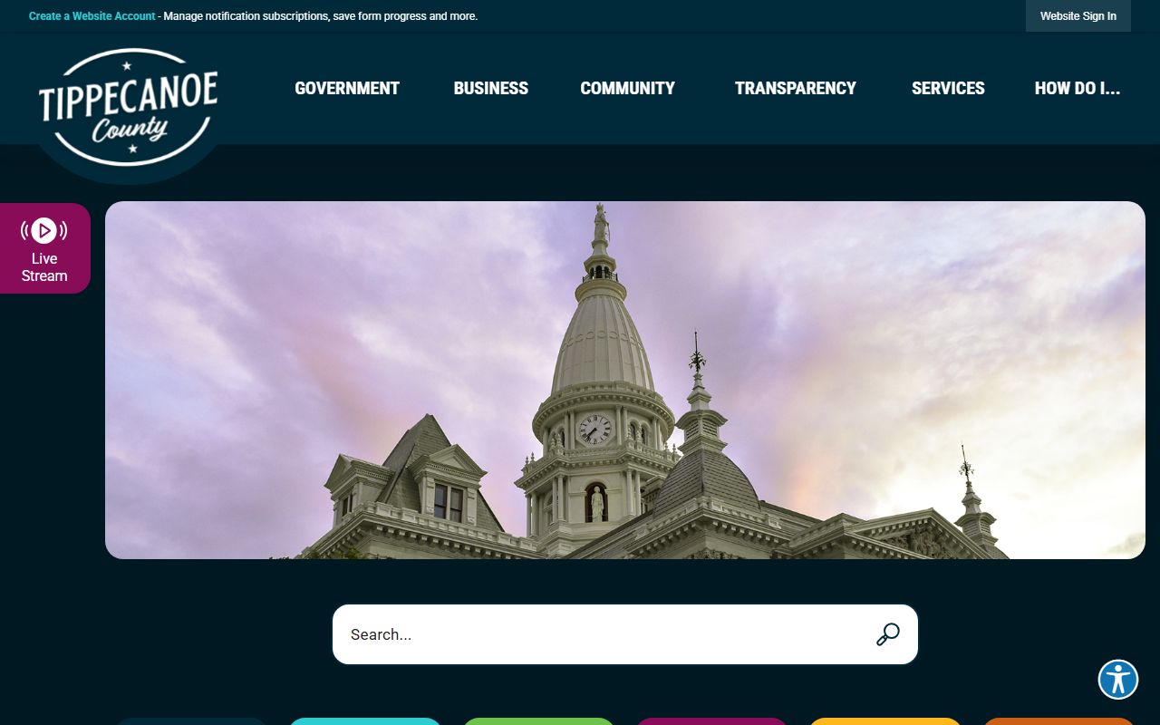 Tippecanoe County Health Department page for Lafayette death records