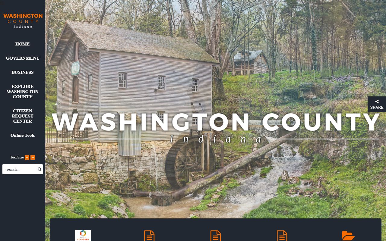 Washington County government website for death records